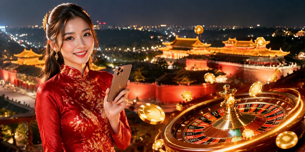 Người chơi Huế trong trang phục áo dài trải nghiệm Roulette trực tuyến – không khí sang trọng