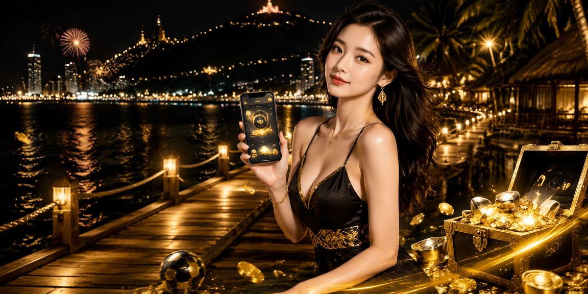 Người dùng Vũng Tàu xem kèo cá cược trực tuyến trên điện thoại bên bờ biển buổi chiều